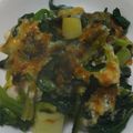 kumi2711's cooksnap of when they made おつまみdeほうれん草と鶏肉のチーズ焼き.