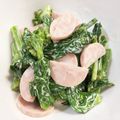 蒼の雫sp's cooksnap of when they made 菜の花 キャベツ ソーセージの和風サラダ.