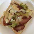 Tomotabi's cooksnap of when they made ♡チャーシューで絶品トースト♡.