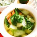 ☆糖質減らしてます☆'s cooksnap of when they made チンゲン菜とベーコンのスープ.