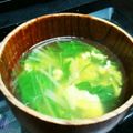クックYIMPJ1☆'s cooksnap of when they made 簡単 水菜のピリ辛スープ.
