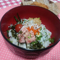 にゃにゃ☆☆☆'s cooksnap of when they made いろいろのせて　ネギトロ丼　♪.