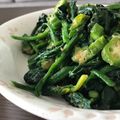 Takane1211's cooksnap of when they made オクラとみぶな(ホウレン草の)お浸し.
