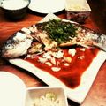 春と水's cooksnap of when they made 魚の梅姿蒸し◎.