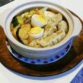 旦那は皿洗い's cooksnap of when they made 水菜と鶏肉入り♡もち巾着.