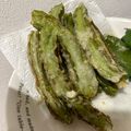 かな☆'s cooksnap of when they made 四角豆の天ぷら.