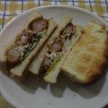 クックS076PG☆'s cooksnap of when they made 朝ごはん！海老フライのサンドイッチ.