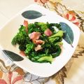 あせろらhime's cooksnap of when they made 菜の花とベーコンの炒めもの.