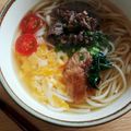 メダカの赤ちゃん's cooksnap of when they made チーズ肉うどん.