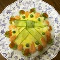カモミール1139's cooksnap of when they made 雛祭り❤お花のちらし寿司ケーキ❤.