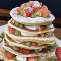 yukabocha's cooksnap of when they made 大匙だけ♪強力粉で久々のパンケーキタワー.