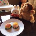 のんしお's cooksnap of when they made 離乳食一歳ごはんでケーキ風.