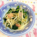monchan♪♪'s cooksnap of when they made もやしとほうれん草のオイマヨ炒め.