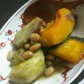 kawatomo's cooksnap of when they made かぼちゃとサツマイモのみりん炊き.