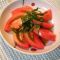 nekoland's cooksnap of when they made トマトと大葉のさっぱり☆サラダ.