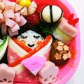 〜お鶴〜's cooksnap of when they made お雛様＆お内裏様と桜橘風のいなり寿司.