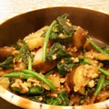izmicizumi's cooksnap of when they made 茄子と挽肉ほうれん草の甘味噌炒め.