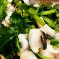 acchasango's cooksnap of when they made イカ下足と小松菜の醤油バター.