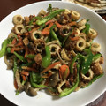 sougomania's cooksnap of when they made 彩り◎エノキと竹輪のごま炒め.