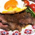 月夜の宴's cooksnap of when they made ステーキ丼オニオンソース☆.