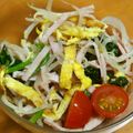 えうおに's cooksnap of when they made ■糖質制限■もやしにらハム卵簡単ごまあえ.