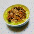 まあまま☆0403's cooksnap of when they made きのこ納豆そぼろ丼.