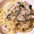 ＊＊ゆいちん＊＊'s cooksnap of when they made 簡単パスタランチ♪クリームパスタ♪ツナ茸.