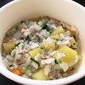 クック2S88KI☆'s cooksnap of when they made 【離乳食中期】しめじと鶏挽肉のおじや.