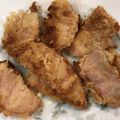ママ戦士's cooksnap of when they made パン粉がない時の代用 お麩で！ハムカツ編.