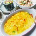 うたかた。's cooksnap of when they made ほうれん草と鶏肉のコーングラタン.