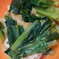 satmay's cooksnap of when they made 小松菜・油揚げ・豚肉の炒め物.