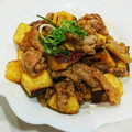 ケロ母ちゃん's cooksnap of when they made さつまいもと豚バラの甘酢炒め.