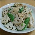 きゃさり子's cooksnap of when they made 蓮根とスナップエンドウのおかずサラダ♪.
