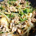 うーにゃん氏's cooksnap of when they made 簡単栄養たっぷり！豚肉と豆苗のキムチ丼.
