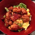 ねむねむ♪'s cooksnap of when they made スパイシーチキン照焼き丼弁当.
