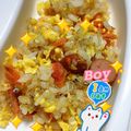 いずぅとゆーま's cooksnap of when they made しらすと鮭のチャーハン★幼児食★.
