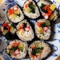 ぽにポニ's cooksnap of when they made 炒飯キムチのり巻.