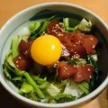 いずてり's cooksnap of when they made 【簡単･旨い】まぐろユッケ丼.