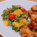 kramy's cooksnap of when they made はなびし草のみかんとルッコラのみぞれ和え.