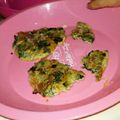 りえしま's cooksnap of when they made 幼児食おやつにも☆鮭と小松菜のお好み焼き.