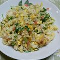 nyangomama's cooksnap of when they made 水菜とカニカマの和風チャーハン☆.