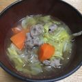 machi5111's cooksnap of when they made 春キャベツで豚汁.