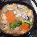 チャッピのにーさん。's cooksnap of when they made ゴマ味噌味！！！我が家の手作り牡蠣鍋♡.