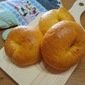 はなのこ's cooksnap of when they made 豆乳かぼちゃベーグル＊ほっこりあまい♪.