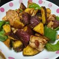 ♡キイロイトリ♡'s cooksnap of when they made 鶏とサツマイモとピーマンのテリテリ炒め.