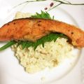 ちゃ顧問's cooksnap of when they made 七味サーモンの和風リゾット添え.
