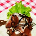 ねねしばこ's cooksnap of when they made 簡単一品！ブリの刺身塩昆布和え.