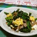 赤い電話's cooksnap of when they made ほうれん草、玉子、豚肉の炒め物.