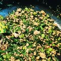 れのれのれの's cooksnap of when they made 土鍋炊き★春菊そぼろ丼.