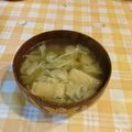 オレンジリング's cooksnap of when they made ❀キャベツと油あげの和風コンソメスープ❀.